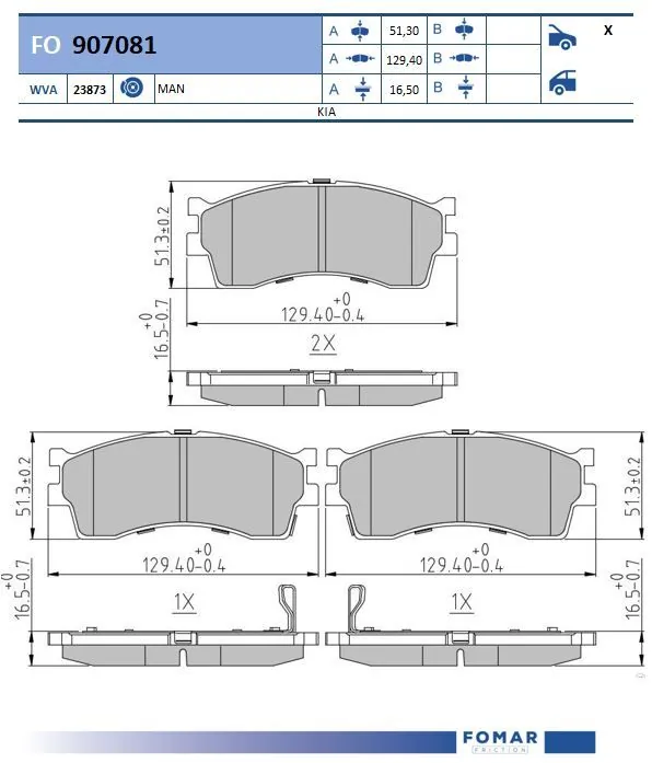 Brake Pad Set, disc brake